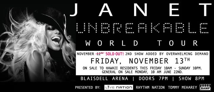 janet jackson unbreakable tour dates
