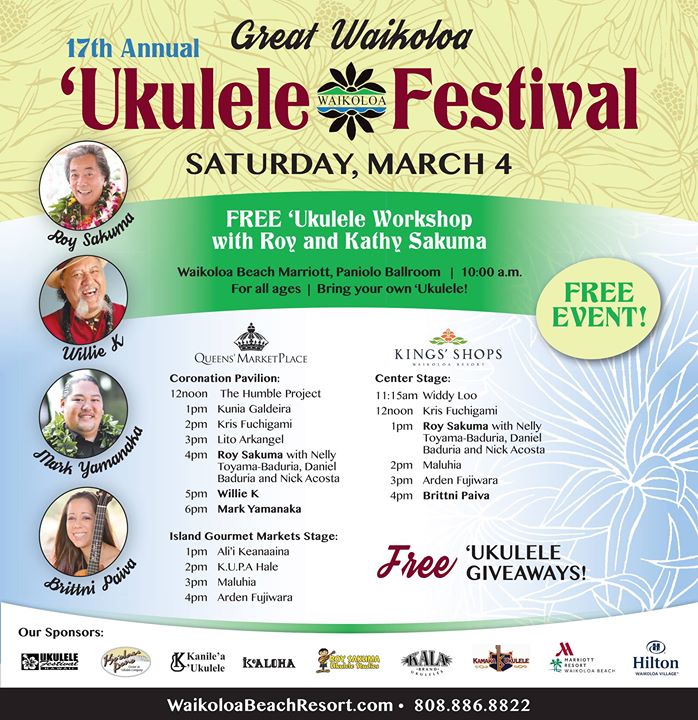 17th Annual Great Waikoloa Ukulele Festival - Hawaii Eco Living